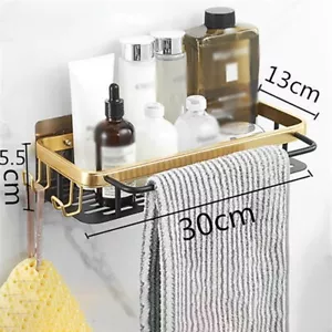 Stanzfreie Badezimmerregal Regale Shampoo Dusche Aufbewahrung Regal Küche Halter - Bild 1 von 13