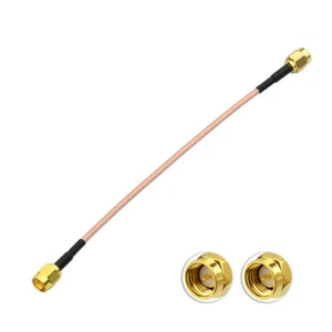 3 x SMA male to SMA male double straight pigtail cable RG316 15cm 6" - Picture 1 of 6