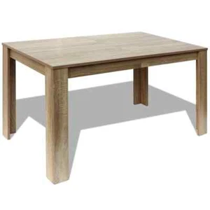 Wooden Dining Table Kitchen Cafe Restaurant Seater Desk Rectangle Wood Oak - Picture 1 of 5