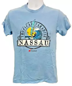 Men's Carnival Cruise Tropical Paradise Nassau Blue T Shirt Size Small - Picture 1 of 8