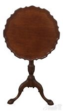 54902EC: Chippendale Ball & Claw Mahogany Bench Made Tilt Top Table