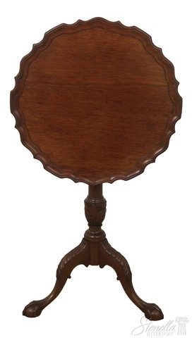 54902EC: Chippendale Ball & Claw Mahogany Bench Made Tilt Top Table Cover