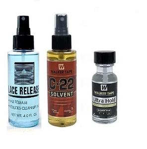 Walker Lace Release Spray 4Oz,C-22 Solvent,Ultra Hold Glue.5 Oz~Wigs&Hair Piece. - Picture 1 of 2
