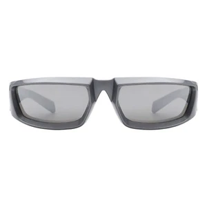 Men's Wrap Around Rectangular Sunglasses Bold Futuristic Biker Shades UV400 - Picture 1 of 23