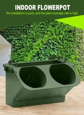 Self Watering Stackable Wall Planter Vertical Flower Plant Pot Garden Plastic - Image 1 of 4