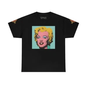 MARILYN Andy Warhol - T-shirt unisex USHAK in cotone pesante - Foto 1 di 10