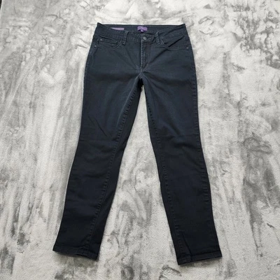 NYDJ Jeans Womens 6 Black Alina Convertible Ankle Mid Rise Stretch Denim Casual - Image 1 of 4