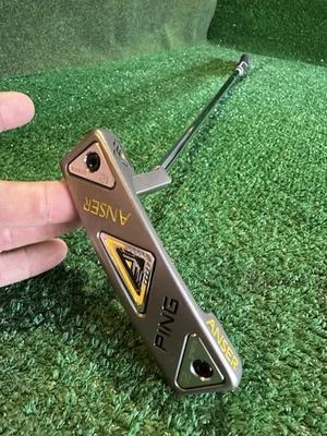 Nice! Ping Anser iWi Series (Black Dot) Putter~Steel~NEW Rock Bottom GRIP~34.5” - Image 1 of 4