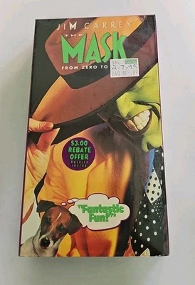 The Mask VHS SEALED Watermarks New Line Cinema Jim Carrey Cameron Diaz VTG  - Image 1 of 4