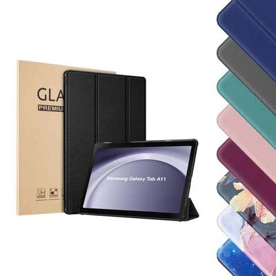 Tablet Schutzhülle für Samsung Galaxy Tab A11 / A11+ Klapp Hülle Cover Case Glas - Bild 1 von 3