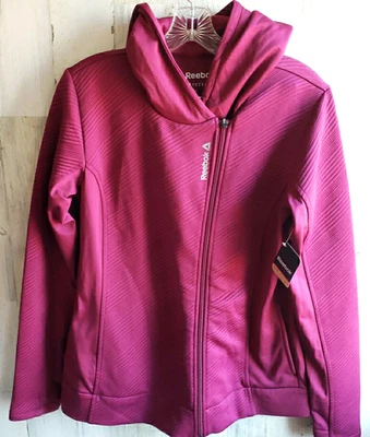 Chaqueta Reebok Talla Pequeña Púrpura/Granate Pulgares Chaqueta de Pista Sudadera Capucha Foto 1 de 4