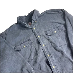 Brooks Brothers Shirt Men XL Cotton Chambray Denim Button Down Faded Vintage - Picture 1 of 6