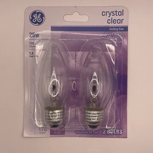 G E Lighting Deckenventilator Glühbirnen, kristallklar 25 Watt, 2 Stück 170lm Disc. - Bild 1 von 6