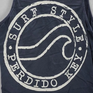 SURF STYLE PERDIDO KEY FL FLORIDA TANK TOP SHIRT BLUE MENS SIZE S SMALL - Picture 1 of 4