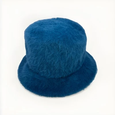 Sombrero cubo vintage BETMAR azul verdoso angora mezcla de pelo de conejo 23 en circunferencia Foto 1 de 4