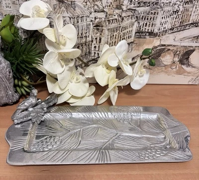 Cardinal Pine Tree Silver Plated Serving Platter Made In India .Limited . New. - Image 1 of 4