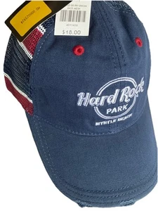 Sombrero Hard Rock Park, Myrtle Beach, Carolina del Sur PARQUE CERRADO Azul NUEVO - Imagen 1 de 9