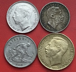 Luxembourg ๐ฑ๐บ 1901 10 Centimes & Vintage 5F and 1 Franc coins - Picture 1 of 1
