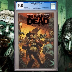 CGC 9.8 Walking Dead Deluxe #1 Black Foil Edition Variant David Finch cover 2020 - Picture 1 of 2