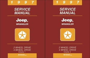 1997 Jeep Wrangler Shop Manual Repair Service Book Sahara SE Sport - Picture 1 of 14