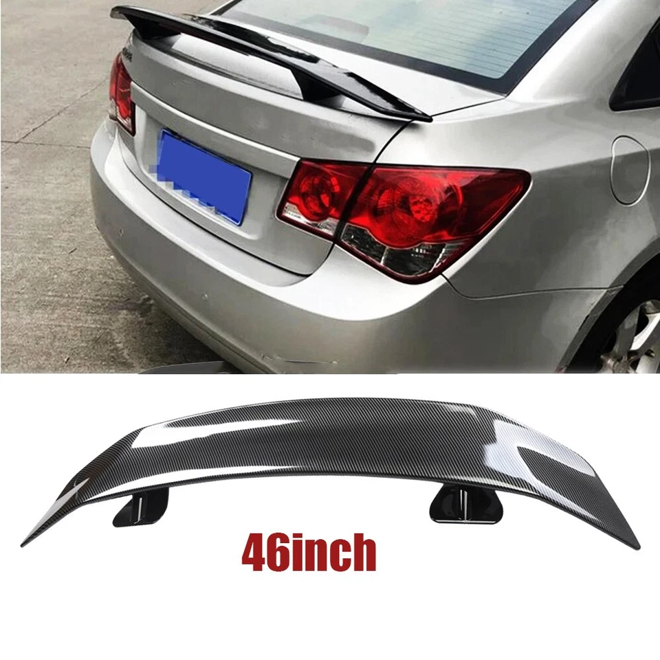 46" Rear Trunk Spoiler Lip GT style Wing Racing Carbon Fiber For Chevrolet Cruze Foto 1 de 4