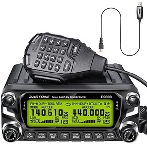 Zastone D9000 Mobile Car Radio 50W Dual Band 50KM 136-174 400-520MHz With Cable - Picture 1 of 15