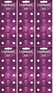 60 AG5 Button Cell Batteries, Alkaline Button Battery, 1.5V By LOOPACELL - Picture 1 of 1