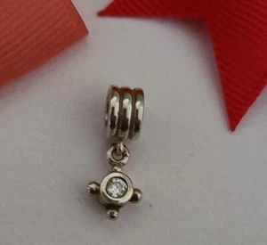 Authentic Pandora Silver Clear CZ Hanging Compass Charm #790235CZ - Picture 1 of 5