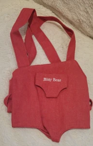 Portamuñecas Vintage American Girl Bitty Baby Rojo Denim Frontal Usado - Imagen 1 de 3