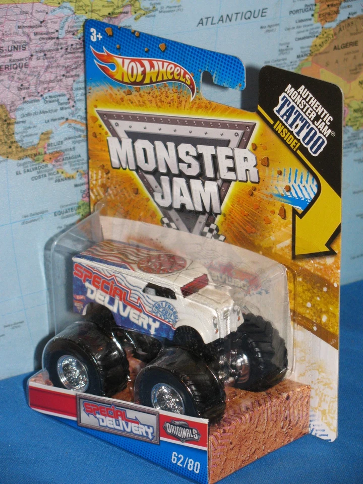 Camión de reparto especial Hot Wheels Monster Jam #62/80 Tattoo Advance autopartes Foto 1 de 4