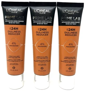 (3) Loreal Prime Lab Advanced Derm Primer Dullness Reducer NIP 1.0 fl oz Each - Picture 1 of 3