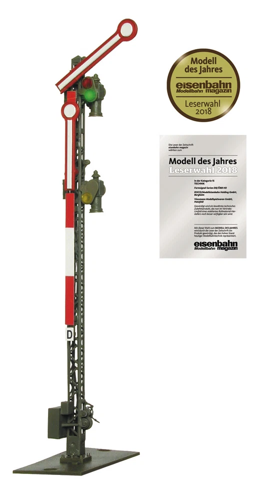 40607 Roco Ho Signal Main IN Double Wing IN LED Scale 1:87 - Image 1 of 1