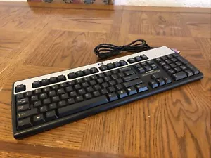 HP PS/2 Wired Desktop Keyboard 434820-001 Black QWERTY English L-A - Picture 1 of 6
