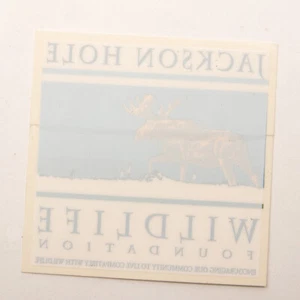 Vintage Jackson Hole Wildlife Foundation Window Decal Sticker Cling - Picture 1 of 5