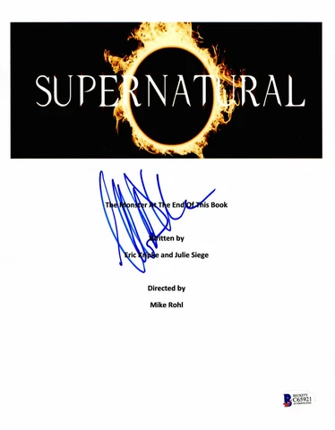 JEFFREY DEAN MORGAN SIGNED AUTOGRAPH SUPERNATURAL SCRIPT BAS BECKETT Cover