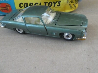 CORGI 241 GHIA l.6.4 CAR  in original BOX VINTAGE MODEL CAR MET GREEN VINTAGE - Image 1 of 4