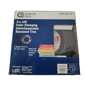 4 in. Selectable Integrated LED Recessed Retrofit Interchangeable Trim Color - Picture 1 of 4