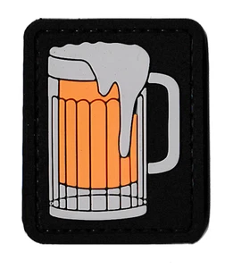 Patche chope bière bar brasserie PVC souple 3D patch scratch - Picture 1 of 2