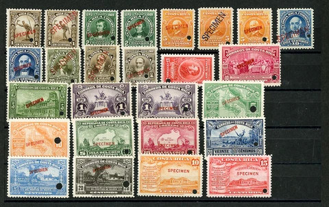 Costa Rica Lot of 26 Specimens All NH Collection 1910-1940 Cover
