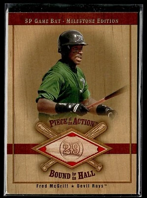 2001 UD SP GAME BAT PIECE OF THE ACTION BOUND FOR THE HALL USED BAT FRED MCGRIFF - Image 1 of 3