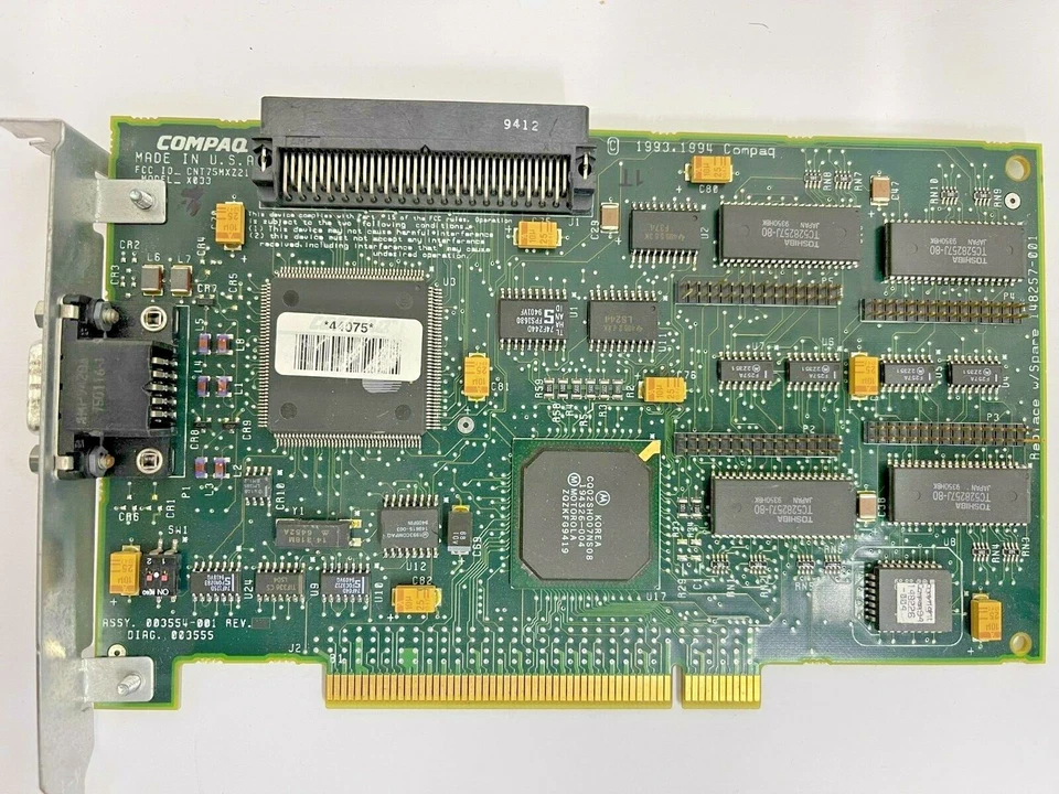 VINTAGE HP COMPAQ QVISION 1280 1 MEG PCI VGA & WIDE SCSI CONTROLLER CARD BXSC1 - Image 1 of 4