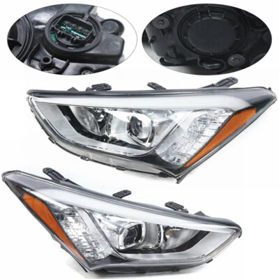 For 2013-2016 Hyundai Santa Fe Sport Headlights Driver & Passenger Side Halogen Foto 1 de 4