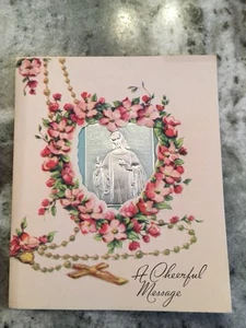 Collectible Vintage Unused Greeting "A Cheerful Message" Paper Card - Picture 1 of 8