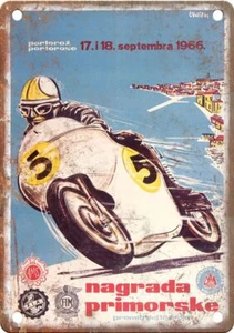 Vintage Motorcycle Poster Art Reproduction Metal Sign F86 - Picture 1 of 2