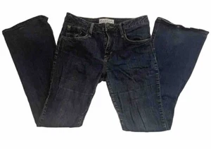 Phat Fashions Jeans Womens Jrs 9 Silver Label Flared Cat Logo Blue Denim 29x30 - Picture 1 of 12