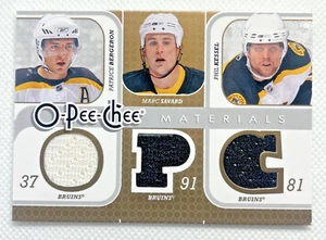 2008-09 O-Pee-Chee Triple Materials Bergeron Savard Kessel Boston Bruins - Picture 1 of 2