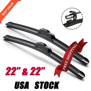 22" & 22" Windshield Wiper Blades Bracketless OEM Quality ALL SEASON PREMIUM USA - Bild 1 von 12