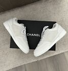 Chanel ?? 24C Classic White Leather & Suede Logo Sneakers - Size 39