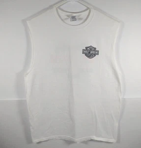 Camiseta sin mangas grande Harley Davidson Wisconsin WI Hogs Gone West 2012 - Imagen 1 de 7