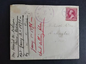 Iowa: Cairo 1891 Cover, Postmaster Cancel & Fancy Circled Star, DPO Louisa Co - Picture 1 of 2